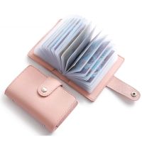 Anti-theft ID Credit Card Holder Fashion Womens 24 Cards Slim PU Leather Pocket Case Purse Wallet for Men Card Wallet Female Card Holders