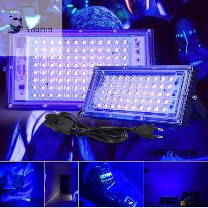 YOURUN 120 Glow UV Floodlight Effect Light 395nm UV Stage Lamp Portable