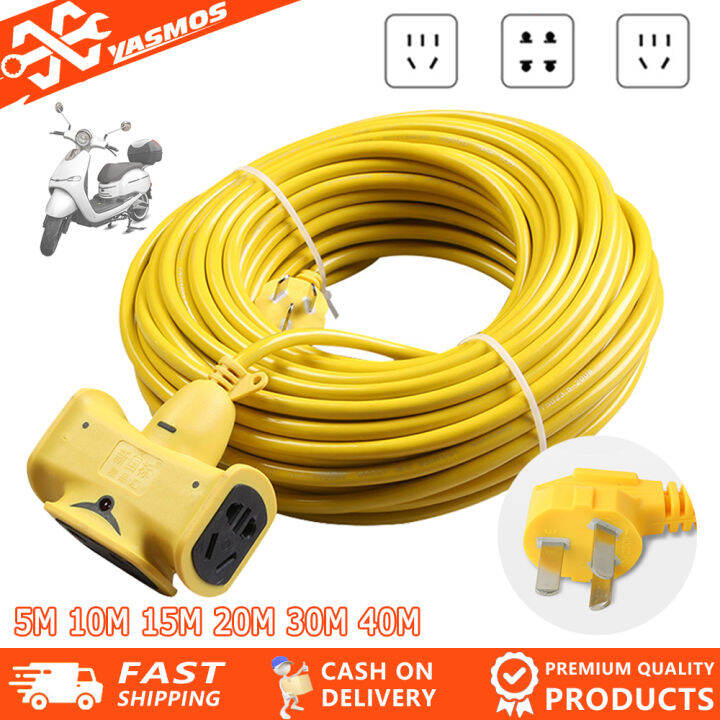 Yasmos 5M40M Extension Cord Socket With Cable Extralong Plugin Strip