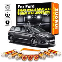 ZUORUI ชุดไฟส่องแผนที่การส่งข้อมูลแบบติดต่อกันนำตกแต่งภายในสำหรับ Ford SMAX S-MAX S สูงสุด WA6 2007 2008 2009-2019 2020ไม่มีข้อผิดพลาดหลอดไฟ LED ในรถยนต์2021