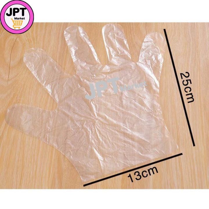 jpt-market-ถุงมือพลาสติกใส-100-ชิ้น-disposable-plastic-gloves-food-grade-คุณภาพดี-ราคาถูก-คุ้มค่าที่สุด