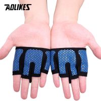 AOLIKES Gym Fitness Half Finger Gloves Men Women for Crossfit Workout Glove Power Weight Lifting Bodybuilding Hand Protector