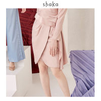 Shaka SS21 Satin Draping Skirt กระโปรงสั้น ผ้าเครปซาติน SK-S210505
