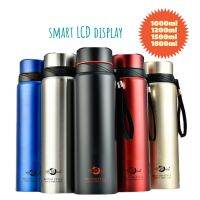 Vacuum Thermal Flask Smart Temperature Display 1000 1200 1500 1800ml Water Bottle 304 Stainless Steel Thermos Drinkware