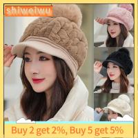 SHIWEIWU2558285 ขนสัตว์หนา faux หมวกยอดแหลม ตุ๊กตานุ่มๆ นุ่มนุ่มๆ หมวก visors ของขวัญสำหรับเด็ก อบอุ่นและอบอุ่น หมวกลิ้นเป็ด ผู้หญิงผู้หญิงผู้หญิง