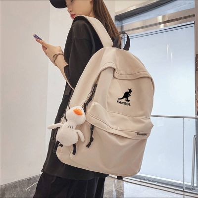 ™◈ Kangaroo Korean version shoulder bag large capacity simple casual mens and womens backpack student school bag all-match travel computer bag