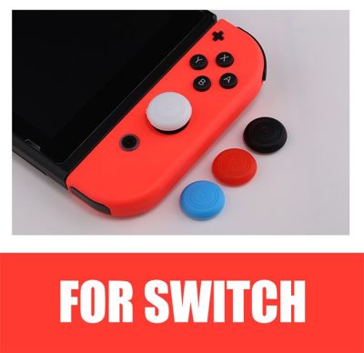 6ชิ้นฝาครอบแบบตัวบังคับซิลิโคนสำหรับ Nintendo Switch ตัวควบคุมคอนโซลเกมจอยสติ๊กฝาครอบป้องกันเคสโยก NS