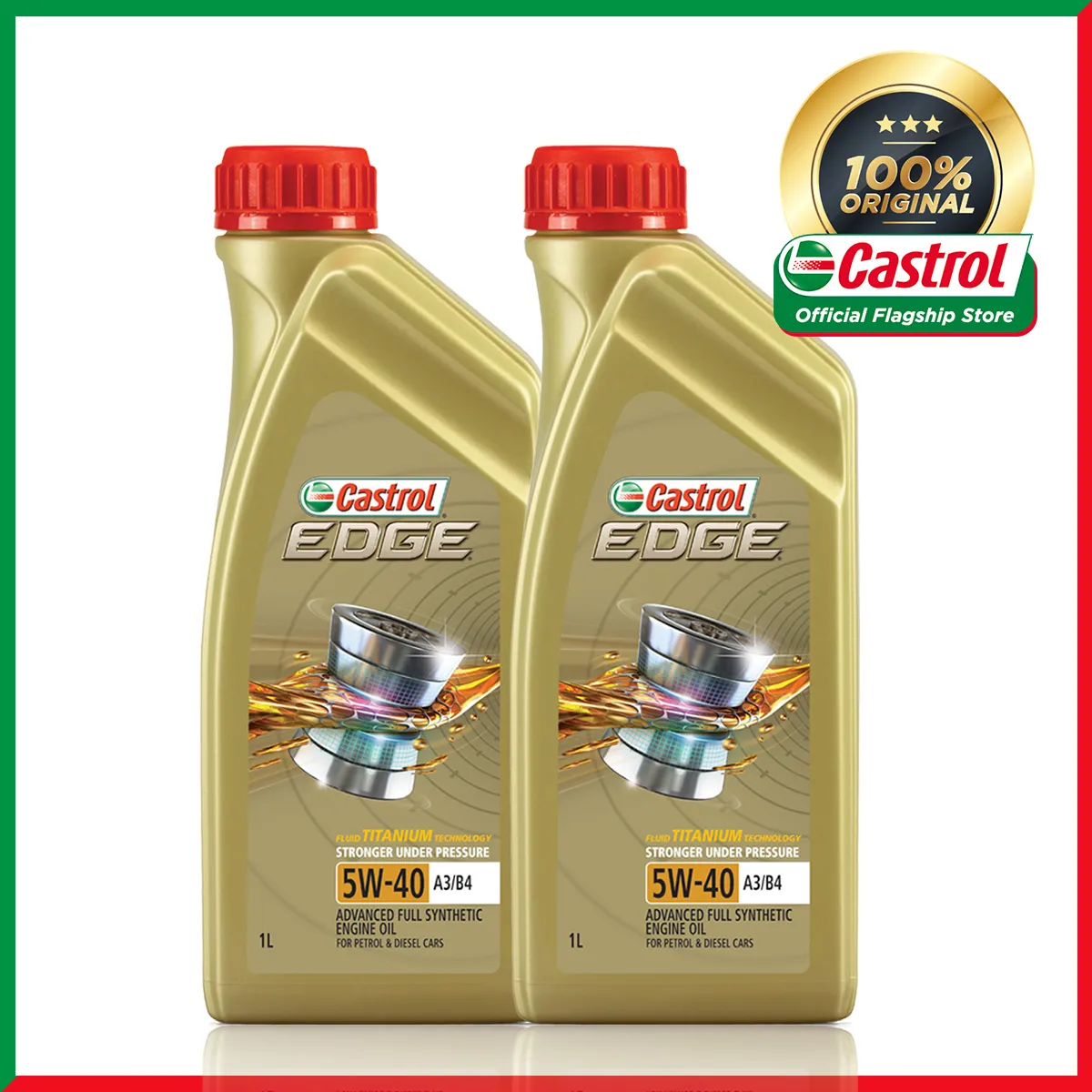 [TWIN PACK] Castrol EDGE 5W-40 A3/B4 SN Engine Oils for Petrol and Diesel  Cars (1L) | Lazada Singapore