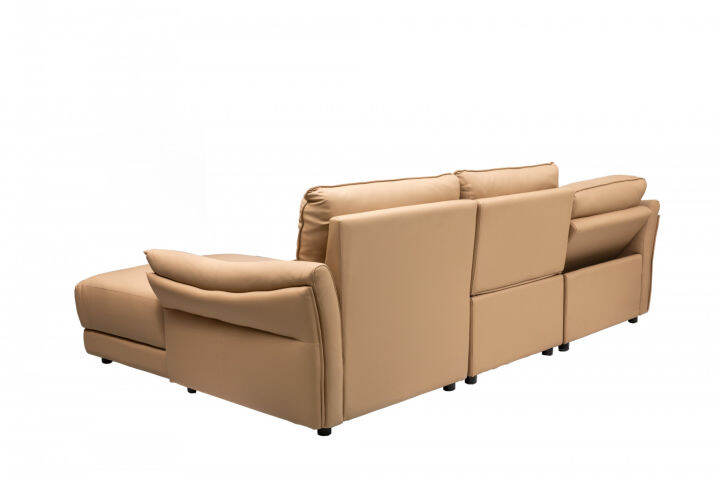 modernform-โซฟา-grena-reclinerปรับไฟฟ้า-2s-chaise-laf-หุ้มหนังแท้-pvc-สีครีม-bm7609