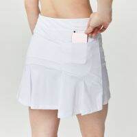 【CW】 Tennis Skirt Waist Skort Female Fake Two-piece Pleated Dry Marathon