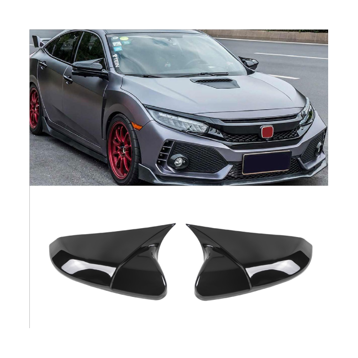 rear-view-side-mirror-cover-rearview-caps-for-honda-civic-10th-2016-2017-2018-2019-2020-accessories-2pcs-black