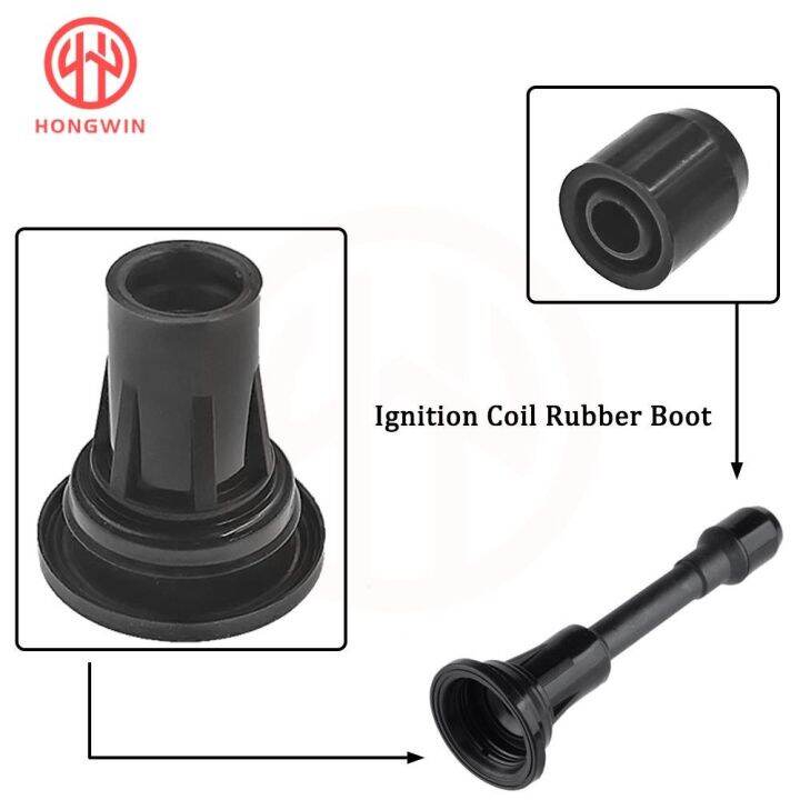 Spark Plug Cap Connector Ignition Coil Rubber Boot Cover For Nissan