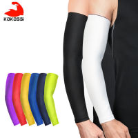 KoKossi Sports Arm Compression Sleeve บาสเก็ตบอล Cycling Arm Warmer Summer Running UV Protection Volleyball Sunscreen Bands-rangse22