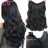 LM Synthetic Long Wave V-shaped Hair Extension Half Wig Heat Resistant Straight Fake Hair Hairpiece for Women [ Hot sell ] ea1voy