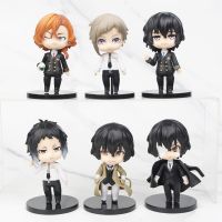 คอเล็กชั่นหุ่นโมเดลแอคชั่นอนิเมะ Dazai Osamu Nakajima Atsushi Nakahara 6ชิ้นเป็นของขวัญให้เพื่อน