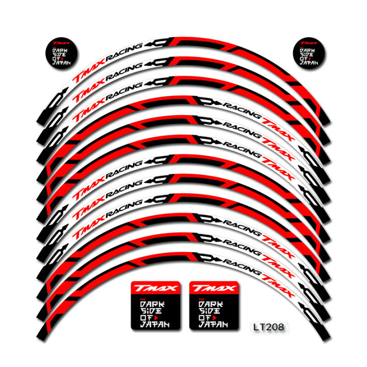tmax-สติกเกอร์แต่งล้อมอเตอร์ไซค์ล้อรถจักรยานยนต์สะท้อนแสงดุมล้อสกู๊ตเตอร์กันน้ำสำหรับ-yamaha-tmax-500-530-560-2023