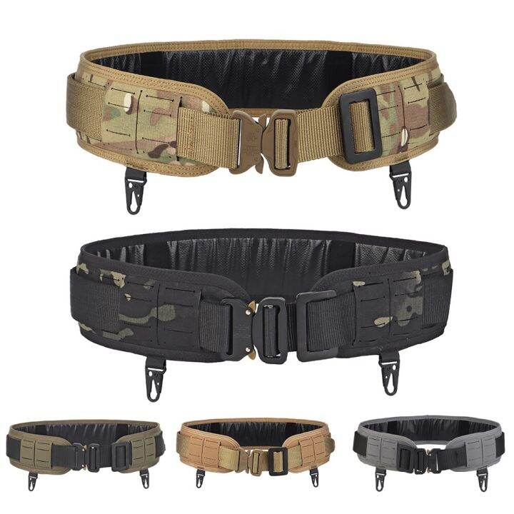 Military Tactical Padded Belt Airsoft CS Combat Molle Airsoft Belts Duty Paintball Waist Belt