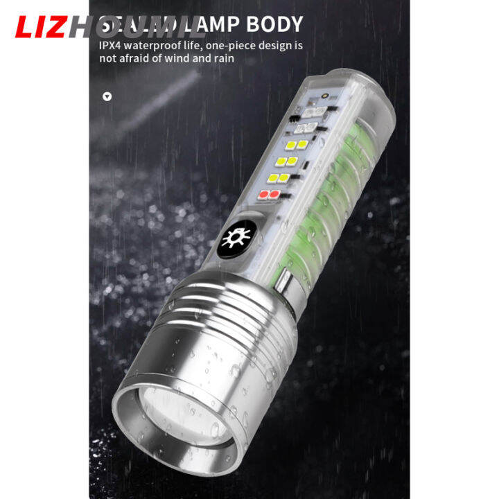 lizhoumil-พวงกุญแจซูมไฟฉาย-led-30w-พวงกุญแจไฟตรวจจับสีม่วงกันน้ำ-ipx4ซูเปอร์ไบรท์