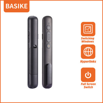 Basike Digital รีโมทนำเสนองาน HP SS10 USB+USB-C แบบมัลติฟังก์ชั่น เลเซอร์รีโมทคอนโทรล2.4GHz PPT การนำเสนอพาวเวอร์พ้อยท์รีโมทบลูธูท