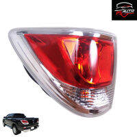 ไฟท้าย รุ่น มาสด้า บีที MAZDA BT-50 BT50 PRO ปี 2012 2013 2014 สีแดง ขอบโครเมี่ยม ข้างซ้าย 1 ดวง รวมชุดหลอดไฟ และสายไฟ