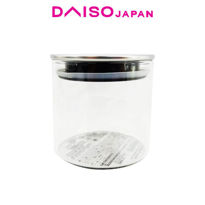 Daiso Glass Canister with Stainless Steel Lid 120ml Lazada PH