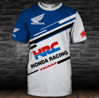 (in stock) New Sale HONDA HRC RACING Top Gift Mens T-Shirts 3D SIZE S TO 5XL (free nick name and logo)