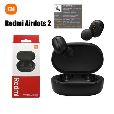 ZZOOI Xiaomi Redmi Airdots 2 Bluetooth Earphones Sport Music Gaming Outdoor Mini Wireless Headset with Mic Headphones In Ear Earbuds
