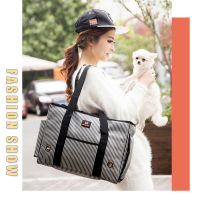 กระเป๋าใส่สัตว์เลี้ยง Dog Outing Carrying Cat Bag Striped Pet Bag