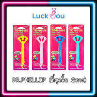 แปรงขูดลิ้น ที่ขูดลิ้น อุปกรณ์ทำความสะอาดลิ้น พร้อมที่แคะซอกฟัน Dr.Phillips Tongue Cleaner Dual Action คละสี