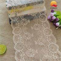 F-1 E1780 23CM Skin Black Color Nylon Spandex Stretch Jacquard Lace Trimmings Lace Fabric Ribbon For Wedding Decoration Fabric  Material