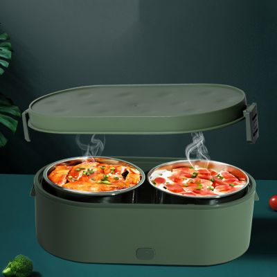 Mini Lunch Box Electric USB Charging Food Heater Container Car Home Portable Rice Cooker Warmer Stainless Steel Lunch Bento Box