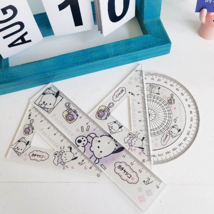 LANCE Cartoon Kawaii Office Kuromi Cute Math Straight Triangle Ruler ...