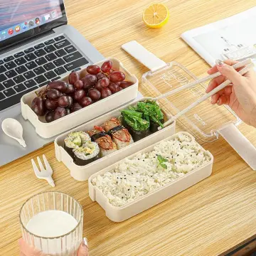 3 Pack Stackable Bento Box Japanese Lunch Box Kit 900ml Portable