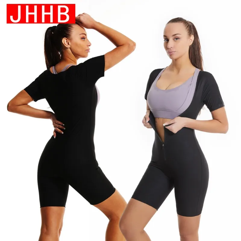 JHHB Full Body Shapewear 3 In 1 Sauna Suit Women Sweat Gym Tummy
