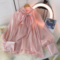 A294 Ladies Shirt Women New Fashion Autumn Long Sleeve Tops Solid Color Elegant Clothes Blusas Mujer Blouse