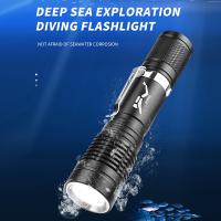 ZK50 Super bright led Scuba Diving Flashlight Diver Light Waterproof Professional Powerful LED Underwater Torch Lamp Lanterna Rechargeable  Flashlight