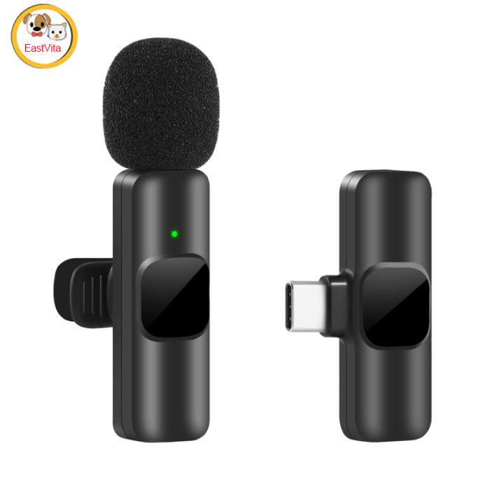 K9 Plug&Play K9 Wireless Lavalier Microphone For Type-c Android Devices,  Lapel Clip-on Mini Wireless Mic For TikTok Vlog , Facebook Live  Stream, Auto-syncs Microphone (NO APP Or Bluetooth)