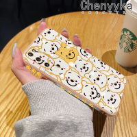 Chenyyyka เคสปลอกสำหรับ Samsung Galaxy S20บวก S20พิเศษ,ช้อนส้อมมีดหมีพูห์ลายการ์ตูนวินนี่ใหม่เคสขอบสี่เหลี่ยมเคสมือถือกันกระแทกเคสฝาหลังเต็มเคสกันกระแทกกล้อง