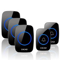 ✁♧✐ CACAZI Smart Waterproof Wireless Doorbell LED Light Touch Button Home Security 60 Chimes Door Call Bell US EU UK Plug 300M Range