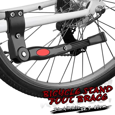 1Pcs BlackWhite Adjustable MTB Road Bicycle Kickstand Parking Rack Mountain Bike Support Side Kick Stand Foot ce