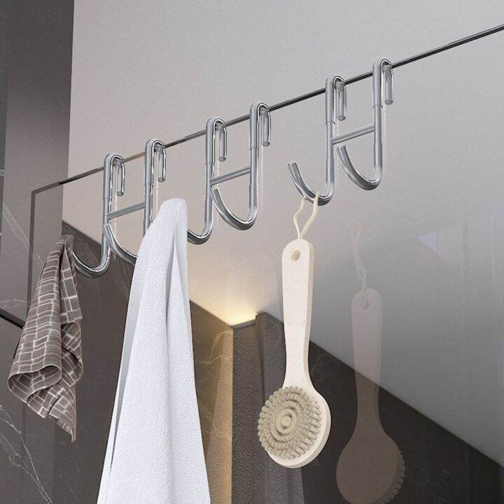DISTILLATE 304 Stainless Steel Glass Door Type Towel Rack Frameless