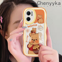 เคส Chenyyka สำหรับ Xiaomi MI Xiaomi MI Redmi 10 5G Note 11E 5G Redmi 11 Prime เคสการ์ตูน Happy Winnie ลายหมีลายคลื่นกันกระแทกแบบใสนิ่มเคสมือถือเคสโปร่งใสลายกล้องถ่ายรูปที่สร้างสรรค์ซิลิกาเจลฝาครอบป้องกัน