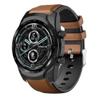 ◊▼㍿ Genuine Leather Strap For Ticwatch Pro 3 GPS Silicone Band For Ticwatch Pro 2020/GTX/E2/S2 Mens Strap Replacement Sport Bracelet