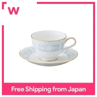 Noritake Noritake Cup &amp; Saucer (Dual Use Coffee/tea) 220cc Lacewood Gold Blue Fine Porcelain Y9587A/1507