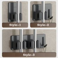 Self-Adhesive Mop Clip 304 Stainless Steel Mop Broom Holder Hook Clamp Waterproof Bathroom Mop Broom Brush Hanger Wall Clip Hook Picture Hangers Hooks