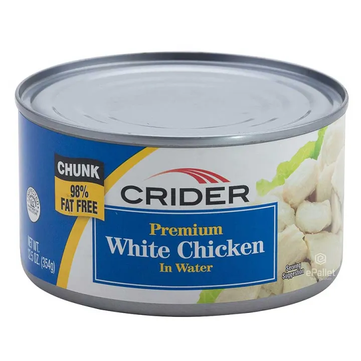 Crider Premium Chunk White Chicken in Water 12.5oz (354g) / USA Lazada PH