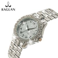 Korean stainless steel womens watch fashion business waterproof quartz watch diamond temperament watch