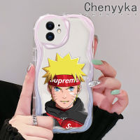 เคส Chenyyka สำหรับ iPhone 11 11 Pro 11 Pro Max เคสการ์ตูนเด็กผู้ชายลวดลายเนื้อครีมขอบเป็นคลื่นเคสมือถือกันกระแทกแบบใสนิ่มโปร่งใสลายกล้องถ่ายรูปที่สร้างสรรค์ซิลิกาเจลฝาครอบป้องกัน