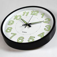 12 Inch / 30cm Luminous Wall Clock Silent with Night Light Glow in the Dark Round Clock, Living Room Decoration