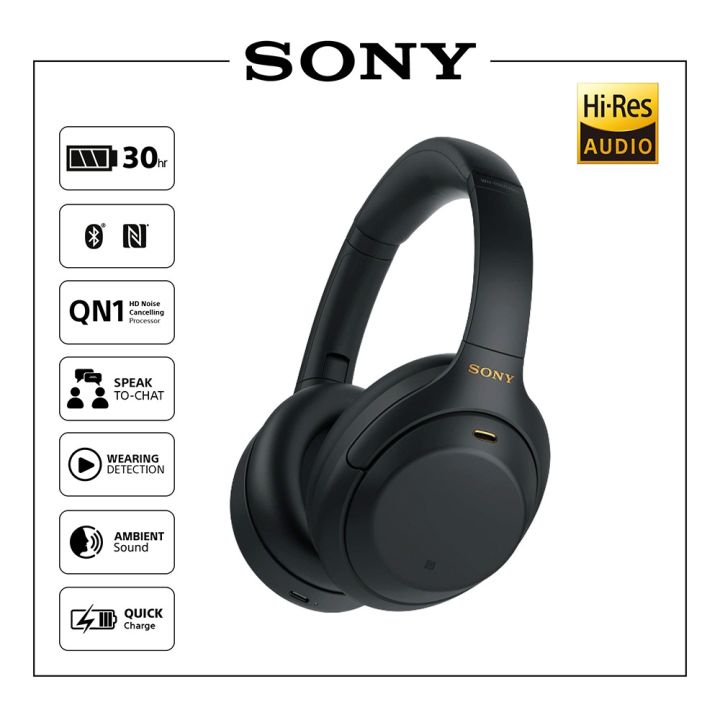 SONY WH-1000XM4 BLACK Wireless Noise Canceling Headphones / WH